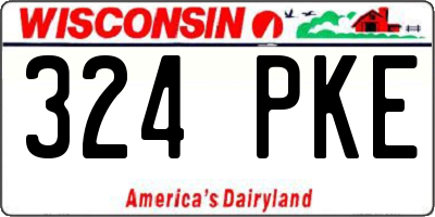 WI license plate 324PKE