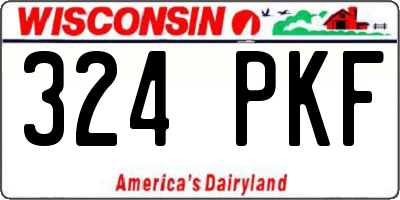 WI license plate 324PKF
