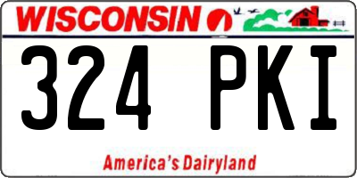 WI license plate 324PKI