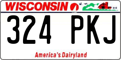 WI license plate 324PKJ