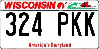 WI license plate 324PKK