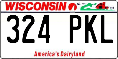 WI license plate 324PKL