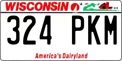 WI license plate 324PKM