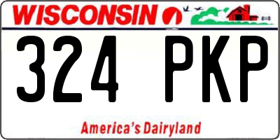 WI license plate 324PKP
