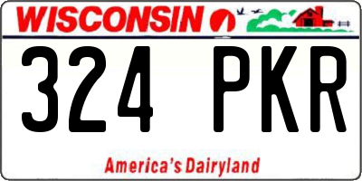 WI license plate 324PKR