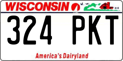 WI license plate 324PKT