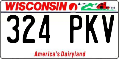 WI license plate 324PKV