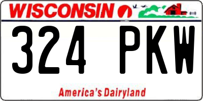 WI license plate 324PKW