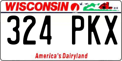 WI license plate 324PKX