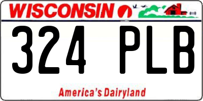 WI license plate 324PLB