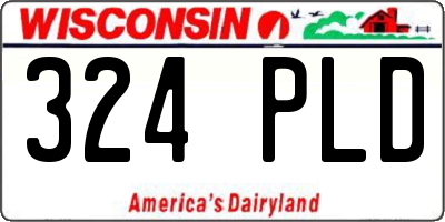 WI license plate 324PLD
