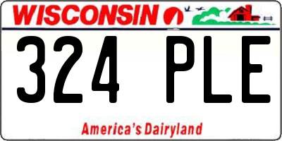 WI license plate 324PLE