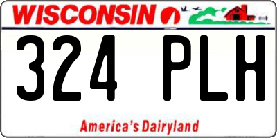 WI license plate 324PLH
