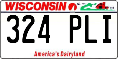 WI license plate 324PLI
