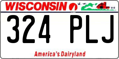 WI license plate 324PLJ