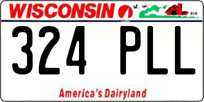WI license plate 324PLL