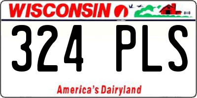 WI license plate 324PLS
