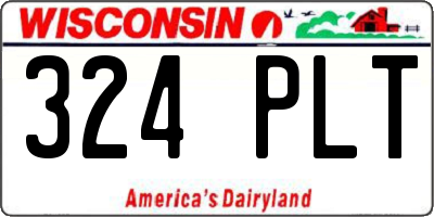 WI license plate 324PLT