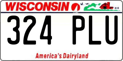 WI license plate 324PLU