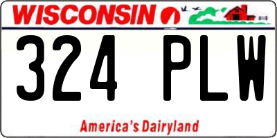 WI license plate 324PLW