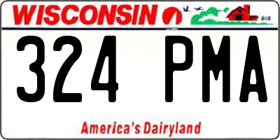 WI license plate 324PMA