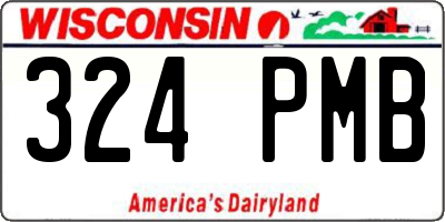 WI license plate 324PMB