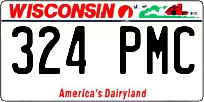 WI license plate 324PMC
