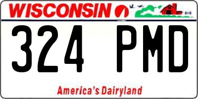 WI license plate 324PMD