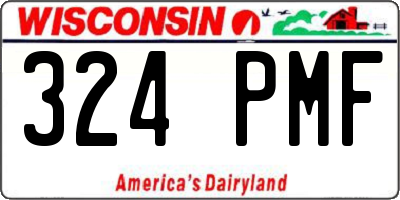 WI license plate 324PMF