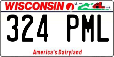 WI license plate 324PML