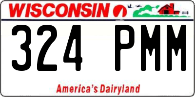 WI license plate 324PMM