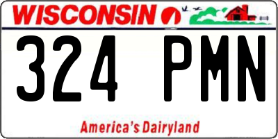 WI license plate 324PMN