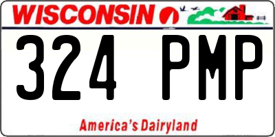 WI license plate 324PMP