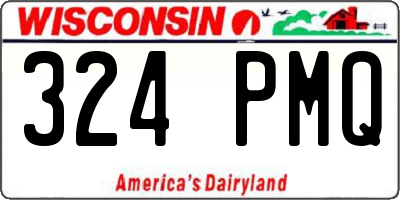 WI license plate 324PMQ