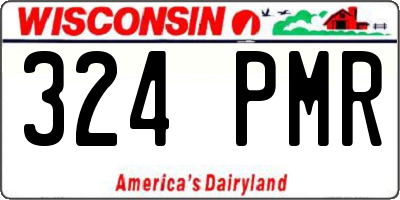 WI license plate 324PMR