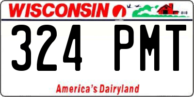 WI license plate 324PMT