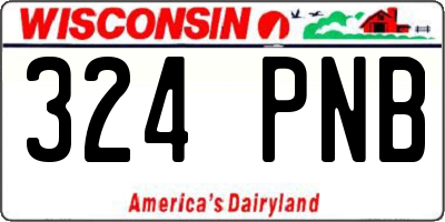 WI license plate 324PNB