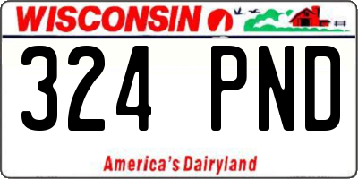 WI license plate 324PND