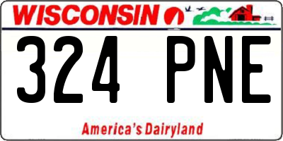 WI license plate 324PNE