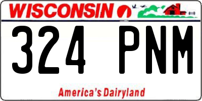WI license plate 324PNM
