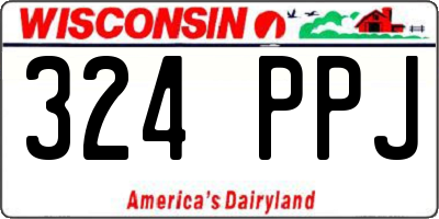WI license plate 324PPJ
