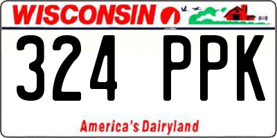 WI license plate 324PPK