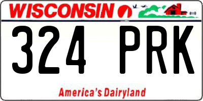 WI license plate 324PRK