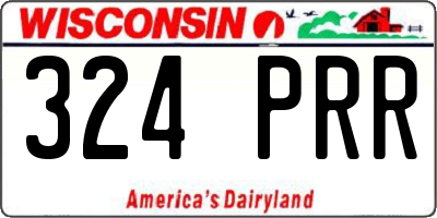 WI license plate 324PRR