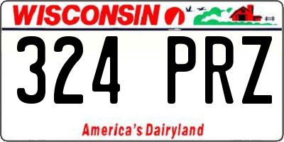 WI license plate 324PRZ