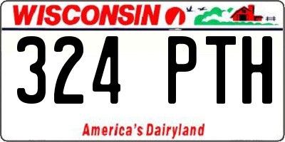 WI license plate 324PTH