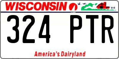 WI license plate 324PTR