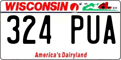 WI license plate 324PUA