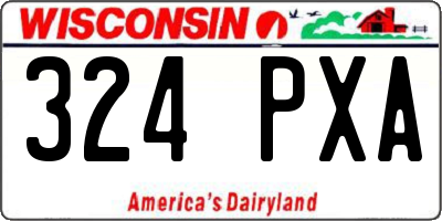 WI license plate 324PXA