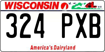 WI license plate 324PXB